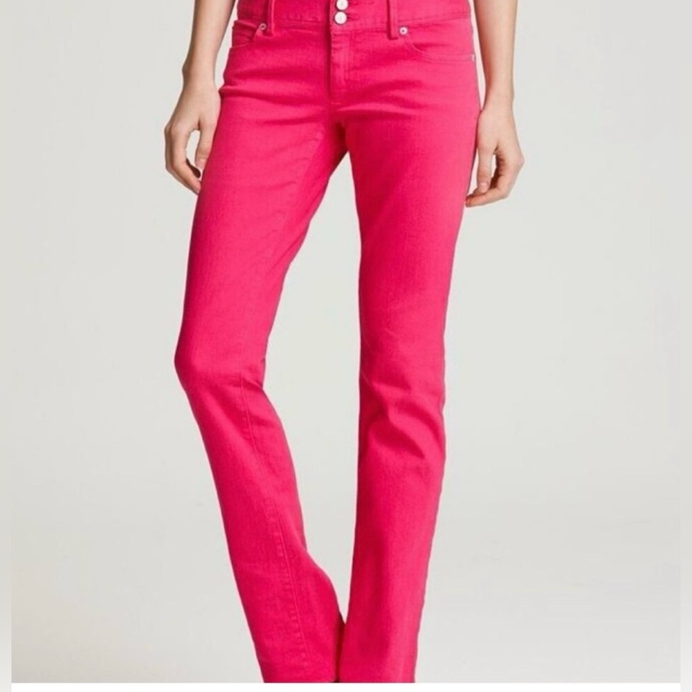 LILLY PULITZER Worth Straight Jeans Punch Pink size 10 Fits Like an 8 pants